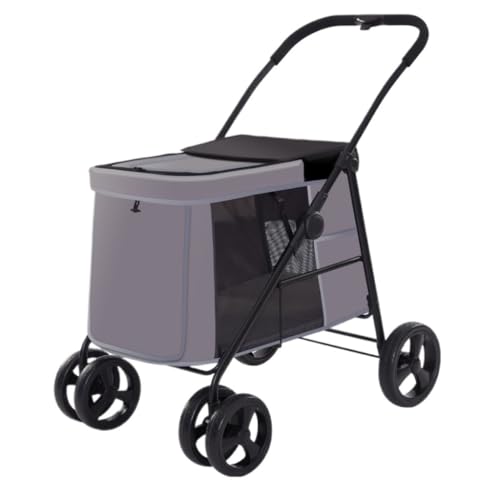 SYLGXH Hunde Kinderwagen Outdoor Großer Hund, Outdoor-Haustier-Kinderwagen, Universeller Großer Hund, Haustier, Katze, Multifunktionaler Kinderwagen, Faltbar Katzen Kinderwagen(G) von SYLGXH