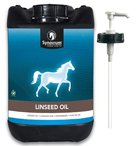 SYNOVIUM Leinöl ist EIN Nahrungsergänzungsmittel für Ihr Pferd (es hilft für eine Gute Verdauung, verändert das Fell, fördert Glanz und Stoffwechsel) (5 Liter) von SYNOVIUM