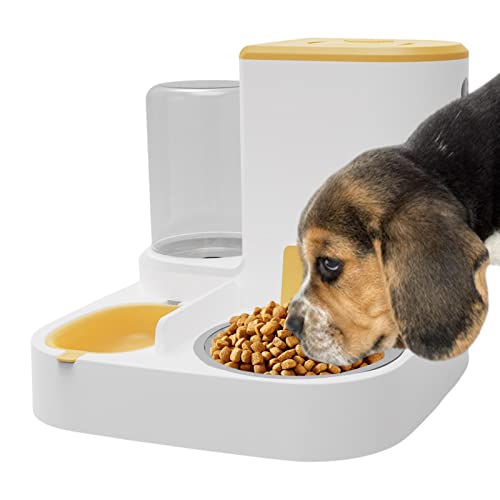 Futter- und Tränke für Haustiere | Automatisches All-in-1 Katzen-Wasser- und Futternapf-Set,Automatischer Katzenfutterspender für Hunde, All-in-1-Futterspender für kleine bis mittelgroße Hunde Synyey von SYNYEY