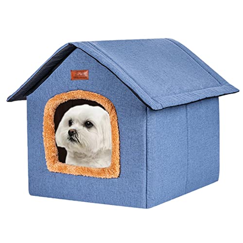 Hundehütte für den Innenbereich, tragbare Katzenbetten mit abnehmbarem Design, bequeme Haustierunterstände, Bettwäsche für kleine Haustiere, für Hunde, Kaninchen, Kätzchen, Welpenfreunde Synyey von SYNYEY