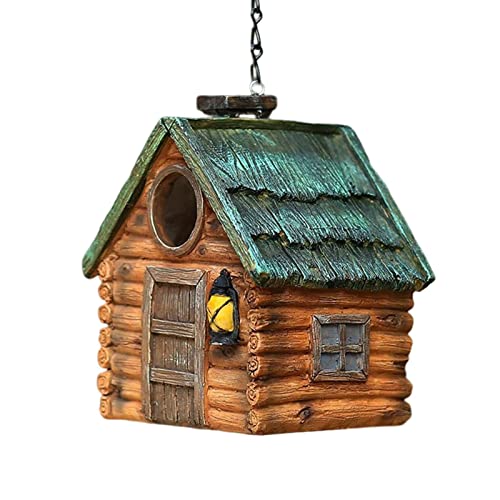 SYNYEY Garten Vogelhaus - Vogelhaus-Ornament zum Aufhängen aus Kunstharz | Wetterfeste Vogelnesthäuser für den Außenbereich, EIN gemütliches Zuhause für Wildvögel, kleine Vögel, Papageien von SYNYEY