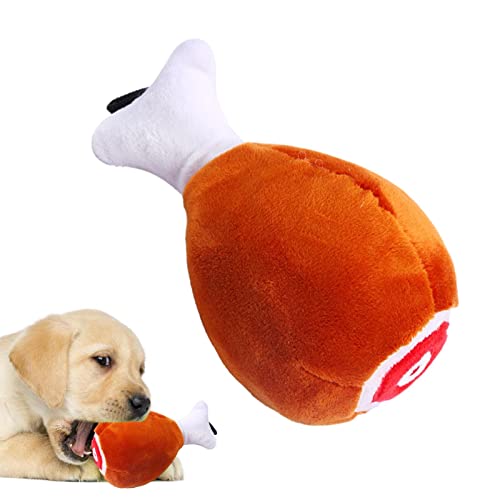 SYNYEY Hühnerbein Haustierspielzeug - Quietschspielzeug für Hunde mit Hühnerbeinen - Weiches Quietschspielzeug zum Spielen von kleinen, mittelgroßen Welpenspielzeugen zum Zahnen Kleiner Hunde von SYNYEY