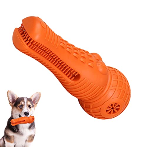 SYNYEY Hundekauspielzeug für Welpen beim Zahnen | Quietschendes Zahnen und beruhigendes Flexibles Krokodil-Hundekauspielzeug - Robustes Welpenzahnreinigungs-Gummispielzeug für saubere Zähne von SYNYEY