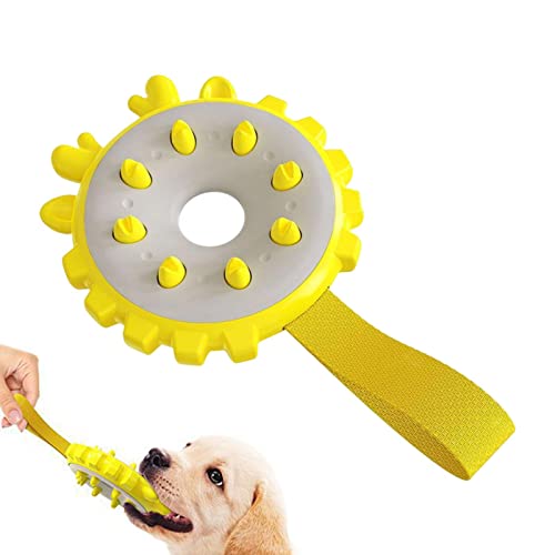 SYNYEY Hundespielzeug zum Zähneknirschen, unzerstörbares Hundespielzeug mit Scheiben-Design, quietschendes Spielzeug für aggressive Kauer, langlebiges Kauspielzeug für große und mittelgroße Hunde von SYNYEY