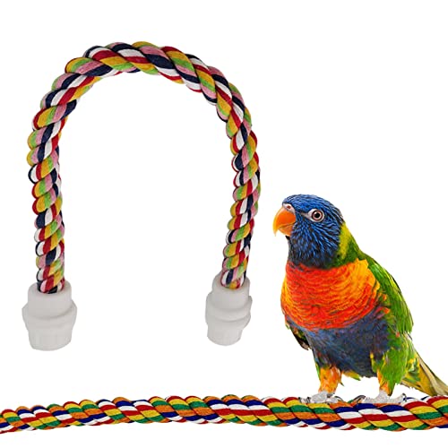 SYNYEY Papageienseil - Vogel-Seil-Spielzeug,Biegbarer, stehender Kaukäfig zum Klettern, einzigartiger Vogelnageseilständer für Hamster-Chinchilla-Spielzeug von SYNYEY