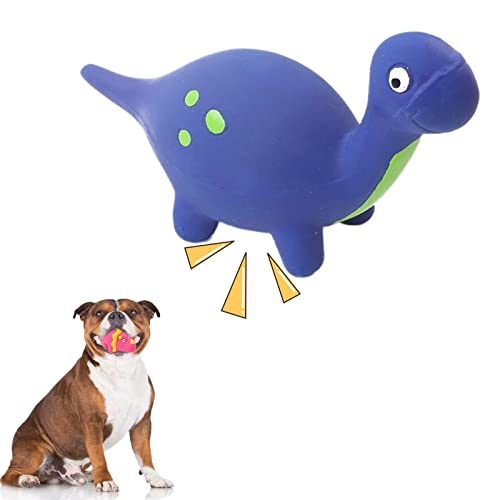 SYNYEY Quietschendes Hundespielzeug | Squeeze Dinosaurier-Spielzeug für Hunde | Zahnungs-Plüschtiere zu Reinigen der Zähne, langlebiges interaktives Haustier-Doggy-Spielzeug von SYNYEY