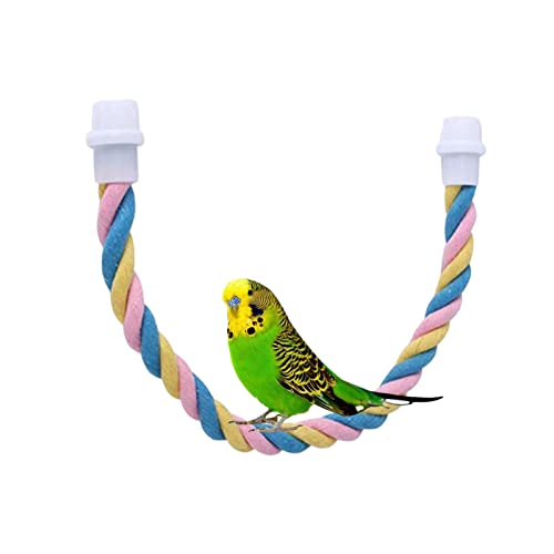 SYNYEY Seil-Bungee-Vogelspielzeug, Zubehör für Vogelkäfig Sitzstangen Ständer Seil, Perfekt für Papageien, Wellensittiche, Aras, Sittiche und andere kleine Vögel von SYNYEY