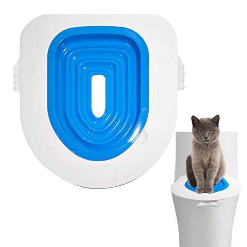 Toilettentraining für Katzen | Sitz- und Toilettentraining - Langlebiger Urinalsitz Töpfchentrainer, Rillendesign, Toilettentrainingsleitfaden für Haustierkatzentoilette, Heimkätzchen Synyey von SYNYEY
