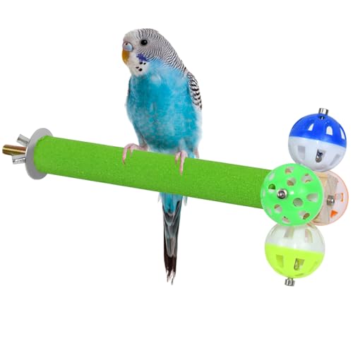 SYOOY Vogelsitzstange Spielzeug mit rotierenden Bällen Raue Oberfläche Papagei Sitzstange Spielzeug Vogel Spinnbälle Spielzeug Papagei Futtersuche Spielzeug Vogelkäfig Spielplatz Zubehör für SYOOY Vogelsitzstange Spielzeug mit rotierenden Bällen Raue Oberfläche Papagei Sitzstange Spielzeug Vogel Spinnbälle Spielzeug Papagei Futtersuche Spielzeug Vogelkäfig Spielplatz Zubehör für von SYOOY