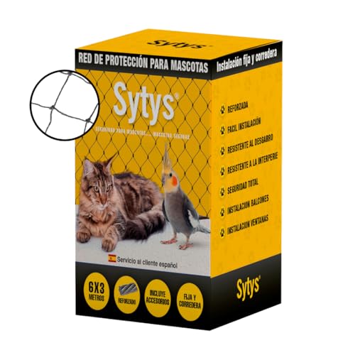 Netz für Katzen, verstärkt, 6 x 3 cm, Schwarz, Katzennetz für Terrasse, Katzennetz, Fenster, Katzennetz, Balcon, Katzennetz für Katzen und Vögel, komplettes Installationsset Netz für Katzen, verstärkt, 6 x 3 cm, Schwarz, Katzennetz für Terrasse, Katzennetz, Fenster, Katzennetz, Balcon, Katzennetz für Katzen und Vögel, komplettes Installationsset von SYTYS