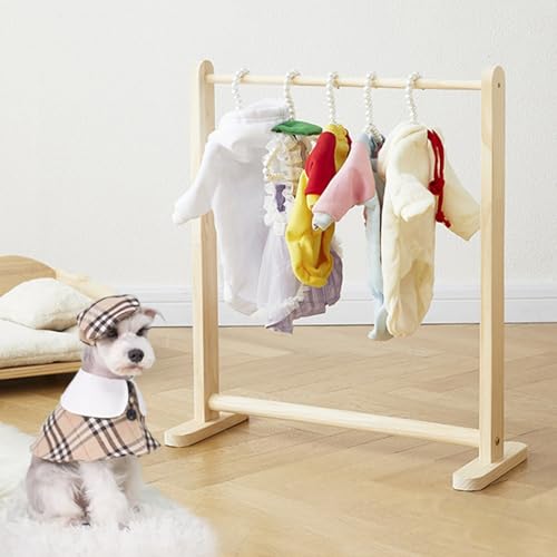 Haustier Kleiderständer Offener Kleiderschrank Hundekleidung Rack Kleidungsständer Mit Hölzerne Kleidung Rack Haustier Armoire Garderobe Perfekt Für Haustier Und Katze (Size : Hanger A) von SYUFRE