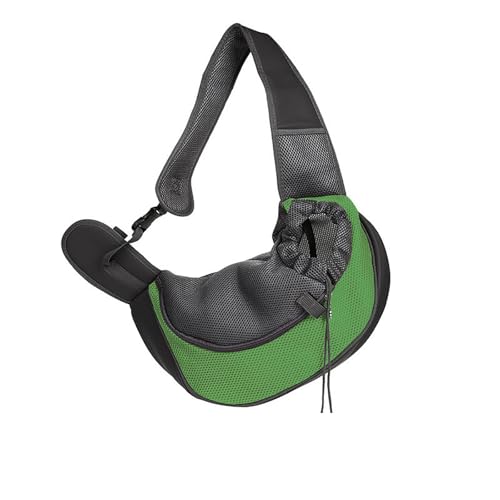 Hundetragetasche, Tragbar Kleine Haustier Hunde Katzen Welpen Umhängetasche, Hunde Tragetaschen Tragetücher für Outdoor Reisen (L,Green) von SYWLKJ