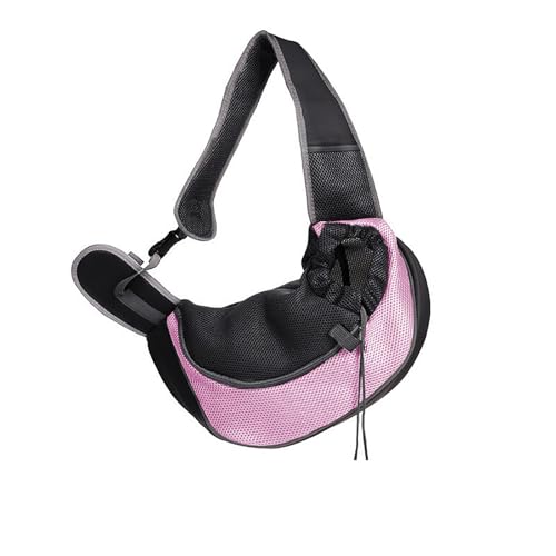Hundetragetasche, Tragbar Kleine Haustier Hunde Katzen Welpen Umhängetasche, Hunde Tragetaschen Tragetücher für Outdoor Reisen (L,Pink) von SYWLKJ