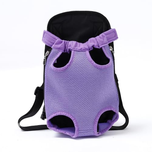 Katzen Hunde Rucksack, Haustier Rucksack Hund Katzen Tragetasche, Hundetragetasche, Atmungsaktiv/Bequem, für Spaziergang Aktivitäten im Freien und Ausflüge (Purple,S) von SYWLKJ