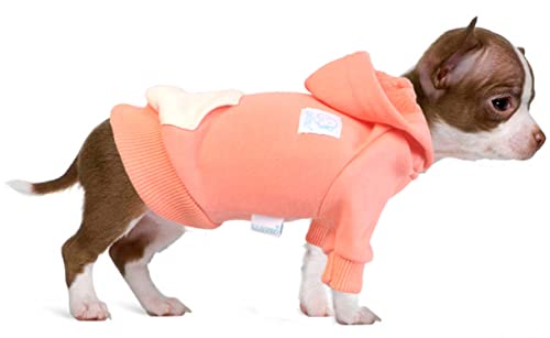 SZAT PRO Teacup Hunde-Hoodies, 100% Baumwolle Welpenkleidung für kleine Hunde und Katzen, Chihuahua Kleidung Pullover Pullover für Hund Jungen und Mädchen XXX-Small von SZAT PRO