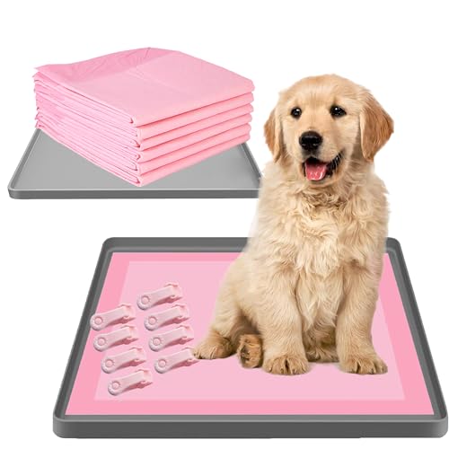 SZDN Puppy Pee Pad Tray Halter Set für Hunde, rutschfeste Silikon Hund Pee Pad, Multifunktionale Staubdichte wasserdichte, Easy Cleaning Pee Pad Tray Mit,Praktische Dinge Zu Hause SZDN Puppy Pee Pad Tray Halter Set für Hunde, rutschfeste Silikon Hund Pee Pad, Multifunktionale Staubdichte wasserdichte, Easy Cleaning Pee Pad Tray Mit,Praktische Dinge Zu Hause von SZDN