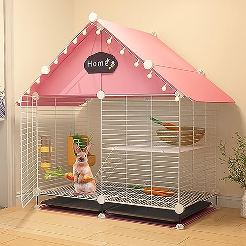 Kaninchenstall, Kleintier-Laufstall, Haustier-Laufstall, verschlüsseltes Gitter, mit Tablett, leicht zu reinigen, für Kätzchen/Welpen/Meerschweinchen/Kaninchen/Hamster/Chinchillas (Größe: 72 Kaninchenstall, Kleintier-Laufstall, Haustier-Laufstall, verschlüsseltes Gitter, mit Tablett, leicht zu reinigen, für Kätzchen/Welpen/Meerschweinchen/Kaninchen/Hamster/Chinchillas (Größe: 72 von SZITW