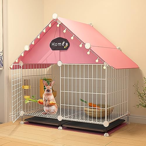 Kaninchenstall, Kleintier-Laufstall, Haustier-Laufstall, verschlüsseltes Gitter, mit Tablett, leicht zu reinigen, für Kätzchen/Welpen/Meerschweinchen/Kaninchen/Hamster/Chinchillas (Größe: 72 Kaninchenstall, Kleintier-Laufstall, Haustier-Laufstall, verschlüsseltes Gitter, mit Tablett, leicht zu reinigen, für Kätzchen/Welpen/Meerschweinchen/Kaninchen/Hamster/Chinchillas (Größe: 72 von SZITW