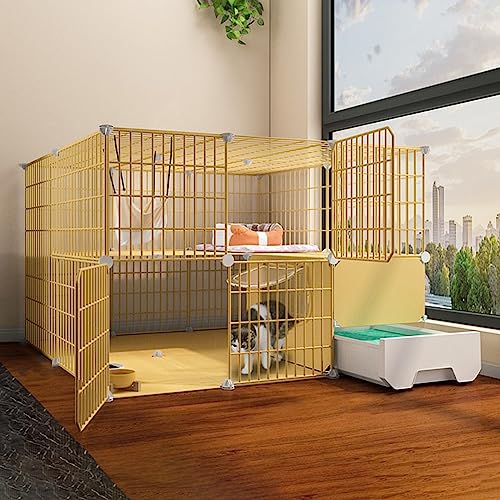 Katzen-Laufstall, abnehmbare Metalldraht-Zwinger, Kiste, DIY-Haustierhaus für den Innenbereich, Katzenkäfige für den Innenbereich, große zusammengebaute Katzengehege, großer Übungsplatz (Grö Katzen-Laufstall, abnehmbare Metalldraht-Zwinger, Kiste, DIY-Haustierhaus für den Innenbereich, Katzenkäfige für den Innenbereich, große zusammengebaute Katzengehege, großer Übungsplatz (Grö von SZITW