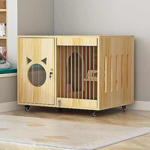 Katzenhaus aus Holz, Katzengehege aus Holz für den Innenbereich mit Rädern, Katzenvilla, geschlossene Katzenwohnung für Katzen und Kätzchen, geeignet für die Tierhandlung zu Hause, Katzenkre Katzenhaus aus Holz, Katzengehege aus Holz für den Innenbereich mit Rädern, Katzenvilla, geschlossene Katzenwohnung für Katzen und Kätzchen, geeignet für die Tierhandlung zu Hause, Katzenkre von SZITW