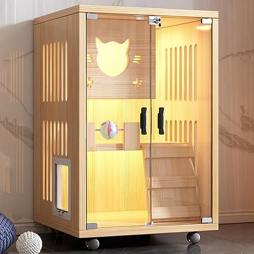 Katzenhaus aus Holz, Katzentransporter, mit Katzenleiter, Katzentoilette, multifunktionales Katzenhaus, Katzenwohnung mit Fluchttür, für Heimtierhandlung, Katzenkreißsaal (Farbe: A, Größe: 6 Katzenhaus aus Holz, Katzentransporter, mit Katzenleiter, Katzentoilette, multifunktionales Katzenhaus, Katzenwohnung mit Fluchttür, für Heimtierhandlung, Katzenkreißsaal (Farbe: A, Größe: 6 von SZITW