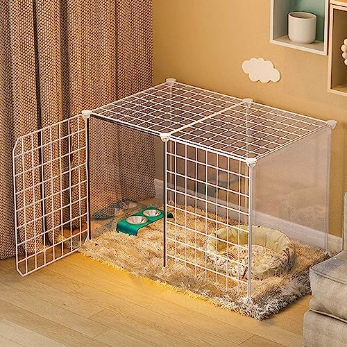 Katzenkäfig für den Innenbereich, Kleintierkäfig, Haustier-Laufstall, abnehmbare tragbare Katzengehege aus Metall, Haustierzaun, Hof für Meerschweinchen, Hasen, Frettchen, Hamster, Welpen (G Katzenkäfig für den Innenbereich, Kleintierkäfig, Haustier-Laufstall, abnehmbare tragbare Katzengehege aus Metall, Haustierzaun, Hof für Meerschweinchen, Hasen, Frettchen, Hamster, Welpen (G von SZITW