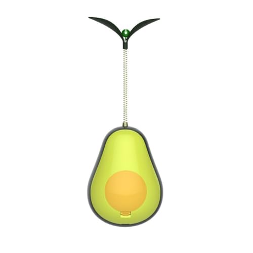 SZJLDS Katzenminze Stehauf Katzenspielzeug, Interaktives Avocado-Form Ballspielzeug für Katzen und Kätzchen, Langsame Fütterung mit Verstellbarem Futterloch, Glockenspielzeug zur Förderung der Bewegun SZJLDS Katzenminze Stehauf Katzenspielzeug, Interaktives Avocado-Form Ballspielzeug für Katzen und Kätzchen, Langsame Fütterung mit Verstellbarem Futterloch, Glockenspielzeug zur Förderung der Bewegun von SZJLDS