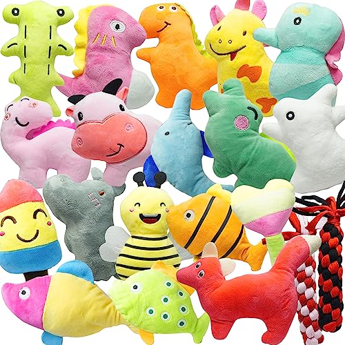SZKOKUHO Niedliche Tier-Designs, weiches Quietschspielzeug für kleine und mittelgroße Hunde, 20 Stück SZKOKUHO Niedliche Tier-Designs, weiches Quietschspielzeug für kleine und mittelgroße Hunde, 20 Stück von SZKOKUHO