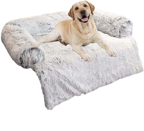 Beruhigendes Hundebett, ultraweiche Plüsch-Hundematte, Sofa, Angstlinderung, Haustierkissen, Hunde und Katzen, Möbelbezug, waschbar, mit rutschfester Unterseite, abnehmbarer Bezug mit Reißverschluss Beruhigendes Hundebett, ultraweiche Plüsch-Hundematte, Sofa, Angstlinderung, Haustierkissen, Hunde und Katzen, Möbelbezug, waschbar, mit rutschfester Unterseite, abnehmbarer Bezug mit Reißverschluss von SZSXYBZ