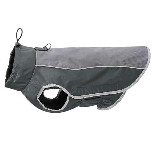 Hundekleidung, reflektierend, wasserdicht, Wintermantel, Welpenbekleidung für kleine, mittelgroße und große Hunde, Pitbull, Französische Bulldogge (Grau, XL) von SZSXYBZ