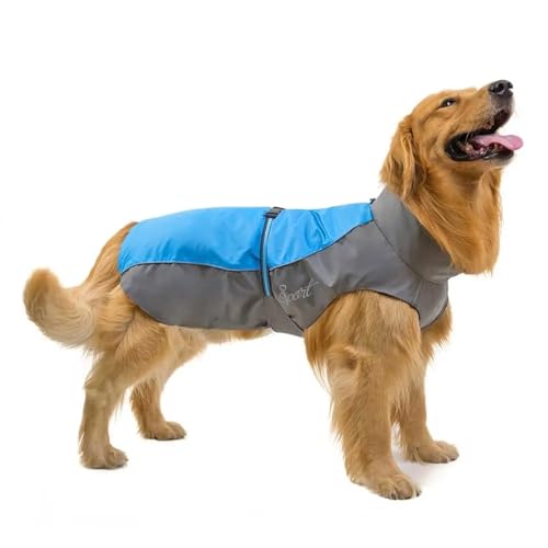 Regenmantel für Haustiere, wasserdichte Jacken, atmungsaktiv, für große Hunde, Katzen, Bekleidung, Haustierbedarf, Größe 7XL, 8XL, 9XL (Blau, 8XL) (Blau, 9XL) von SZSXYBZ
