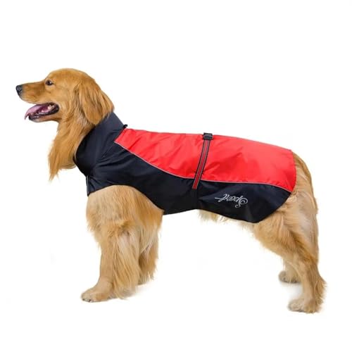 Regenmantel für Haustiere, wasserdichte Jacken, atmungsaktiv, für große Hunde, Katzen, Bekleidung, Haustierbedarf, Größe 7XL, 8XL, 9XL (Blau, 8XL) (Rot, 6XL) von SZSXYBZ