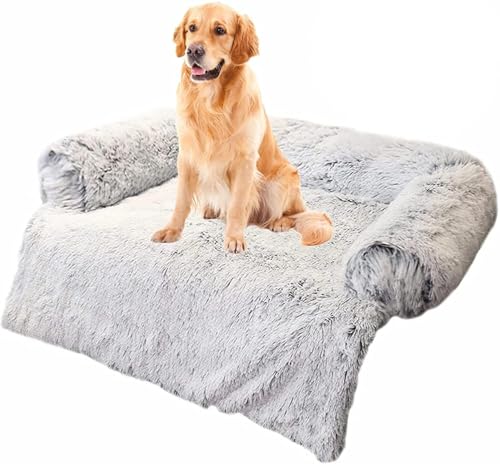 SZSXYBZ Bequemes Hundebett, ultraweiche Plüsch-Hundematte, Sofa, Angstlinderung, beruhigendes Hundekissen, waschbar, Möbelschutz, Haustierbett, Auto, Hundedecke, Polster (Hellgrau, Größe S, 62 x 62 x SZSXYBZ Bequemes Hundebett, ultraweiche Plüsch-Hundematte, Sofa, Angstlinderung, beruhigendes Hundekissen, waschbar, Möbelschutz, Haustierbett, Auto, Hundedecke, Polster (Hellgrau, Größe S, 62 x 62 x von SZSXYBZ