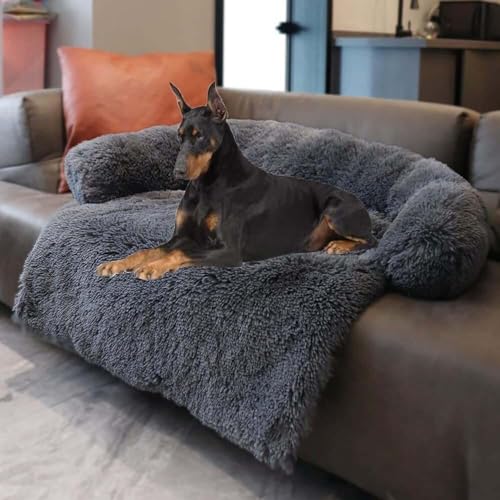 SZSXYBZ Hundesofa, orthopädisch, weiches Plüsch, beruhigendes Hundekissen, luxuriöse Entlastung, verbesserter Schlaf, ultra-Pad, Decke, Bett für große, mittelgroße Hunde, waschbar, abnehmbar, SZSXYBZ Hundesofa, orthopädisch, weiches Plüsch, beruhigendes Hundekissen, luxuriöse Entlastung, verbesserter Schlaf, ultra-Pad, Decke, Bett für große, mittelgroße Hunde, waschbar, abnehmbar, von SZSXYBZ