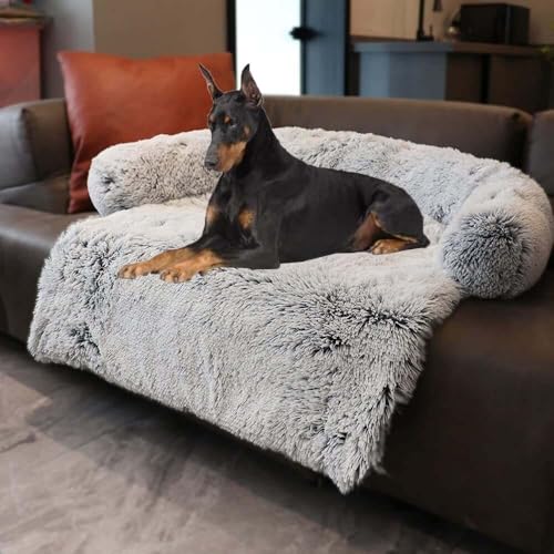 SZSXYBZ Hundesofa, orthopädisch, weiches Plüsch, beruhigendes Hundekissen, luxuriöse Entlastung, verbesserter Schlaf, ultra-Pad, Decke, Bett für große, mittelgroße Hunde, waschbar, abnehmbar, SZSXYBZ Hundesofa, orthopädisch, weiches Plüsch, beruhigendes Hundekissen, luxuriöse Entlastung, verbesserter Schlaf, ultra-Pad, Decke, Bett für große, mittelgroße Hunde, waschbar, abnehmbar, von SZSXYBZ
