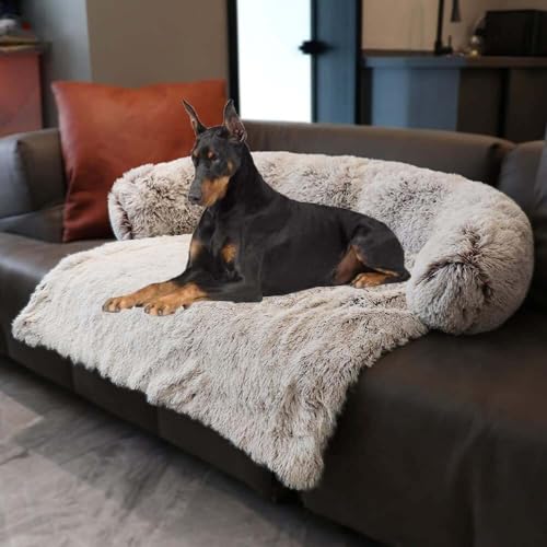 SZSXYBZ Hundesofa, orthopädisch, weiches Plüsch, beruhigendes Hundekissen, luxuriöse Entlastung, verbesserter Schlaf, ultra-Pad, Decke, Bett für große, mittelgroße Hunde, waschbar, abnehmbar, SZSXYBZ Hundesofa, orthopädisch, weiches Plüsch, beruhigendes Hundekissen, luxuriöse Entlastung, verbesserter Schlaf, ultra-Pad, Decke, Bett für große, mittelgroße Hunde, waschbar, abnehmbar, von SZSXYBZ