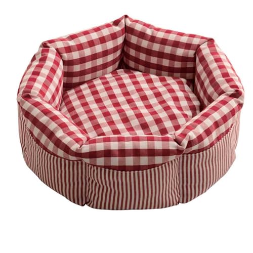 SZSXYBZ Waschbares, atmungsaktives Katzen- und Hundesofa mit rutschfester Unterseite, PP-Baumwoll-Füllung, bequemes Haustierkissen, weich kariert, 42 x 15 cm, Rot SZSXYBZ Waschbares, atmungsaktives Katzen- und Hundesofa mit rutschfester Unterseite, PP-Baumwoll-Füllung, bequemes Haustierkissen, weich kariert, 42 x 15 cm, Rot von SZSXYBZ