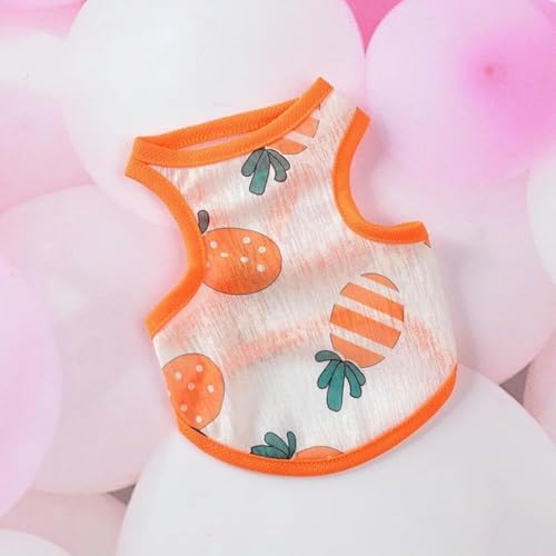 Sphynx Katzenweste, T-Shirt, Sommer, Netzstoff, ärmellos, Kleidung für Katzen, Sonnenschutzkleidung (orangefarbene Karotte, Größe M, 2,5–4 kg) von SZSXYBZ