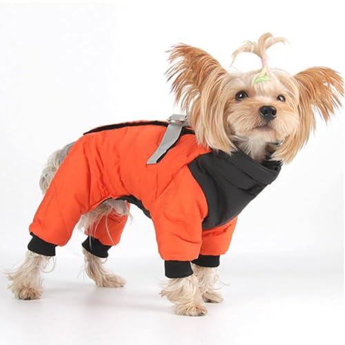 Warmer Hundemantel, wasserdicht, Winterjacke für kleine und mittelgroße Hunde, mit 4 Beinen, winddicht, reflektierend, Größe S Warmer Hundemantel, wasserdicht, Winterjacke für kleine und mittelgroße Hunde, mit 4 Beinen, winddicht, reflektierend, Größe S von SZSXYBZ