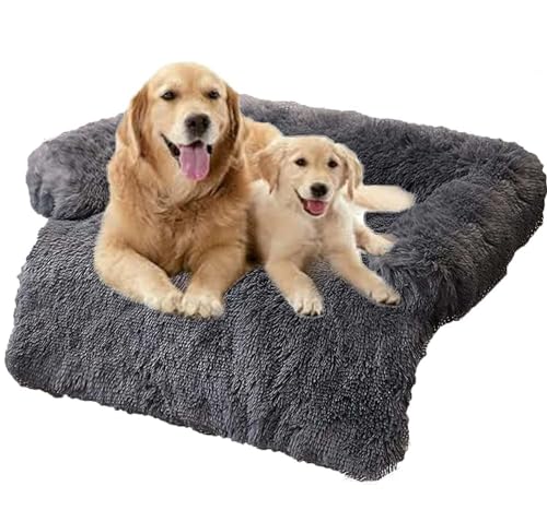 Weiche Plüsch-Hundematte, Sofa, M, L, XL, XXL, XXXL, beruhigendes Hundebett, waschbare Haustierbettdecke, Angstlinderung, Hundekissen, Möbelbezug für Hunde und Katzen (Dunkelgrau, gewöhnlich, XXXL, Weiche Plüsch-Hundematte, Sofa, M, L, XL, XXL, XXXL, beruhigendes Hundebett, waschbare Haustierbettdecke, Angstlinderung, Hundekissen, Möbelbezug für Hunde und Katzen (Dunkelgrau, gewöhnlich, XXXL, von SZSXYBZ