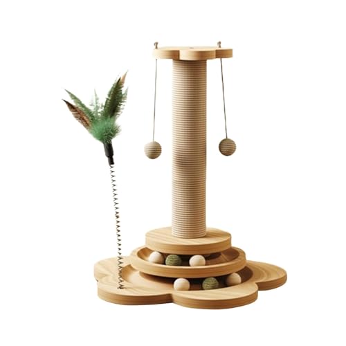 YNNHIK Großer Sisal Kratzbaum - Katzenball Track Spielzeug Aktivitätsturm 4 in 1 Katzenbaum mit Hängender Sisalball | Interaktives Katzenspielzeug für Indoor Spielen YNNHIK Großer Sisal Kratzbaum - Katzenball Track Spielzeug Aktivitätsturm 4 in 1 Katzenbaum mit Hängender Sisalball | Interaktives Katzenspielzeug für Indoor Spielen von SZSXYBZ