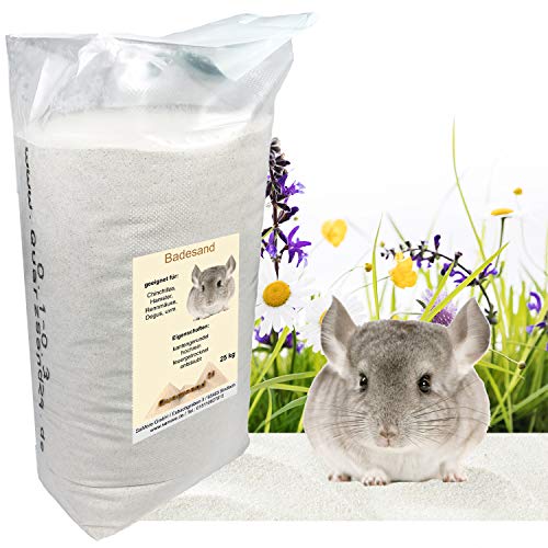 25 KG SaMore Chinchillasand Badesand Hamster Degus Rennmäuse hochrein samtweich - Versand mit DHL von Samore