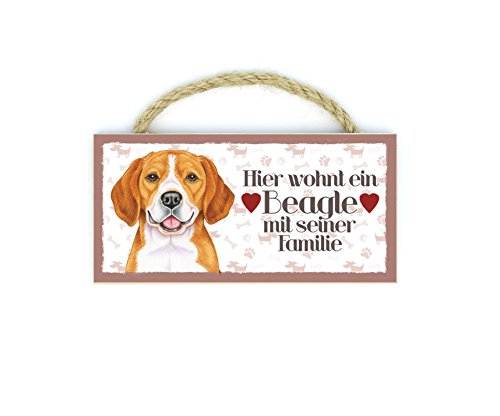 Beagle Haustier Kühlschrankmagnet aus Holz mit Kordel 3 von Sachen aus Blech