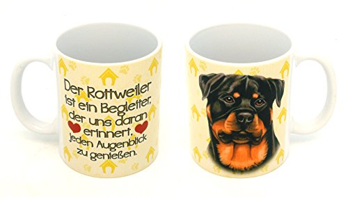 ROTTWEILER - HOLZSCHILD + KAFFEEBECHER IM SET 45 T56 von Sachen aus Blech
