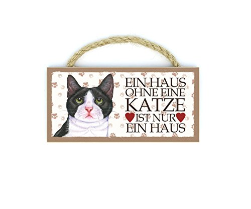 Schwarz-Weiße Katze Haustier Kühlschrankmagnet aus Holz mit Kordel 67 Schwarz-Weiße Katze Haustier Kühlschrankmagnet aus Holz mit Kordel 67 von Sachen aus Blech