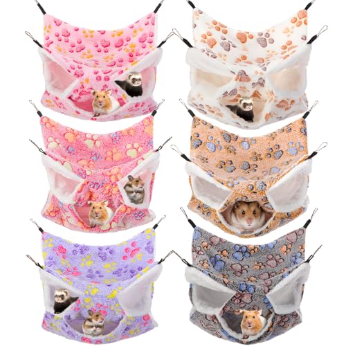 Sadnyy Meerschweinchen-/Ratten-Hängematte, dreilagig, Frettchenbett, Kleintier-Hängematte, Haustierkäfig-Hängematte für Chinchilla, Ratte, Zuckergleiter, Eichhörnchen, Reptilien (klassisches Muster) von Sadnyy