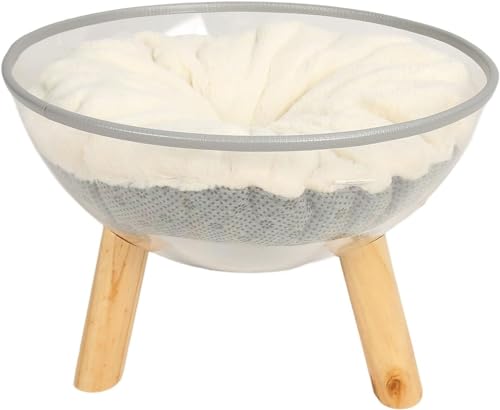 katzenbett Transparentes Katzenbett in Kapselform, erhöhtes transparentes Katzenbett mit Kissen for Schlafen und Ausruhen katzenbett Transparentes Katzenbett in Kapselform, erhöhtes transparentes Katzenbett mit Kissen for Schlafen und Ausruhen von SaeYz