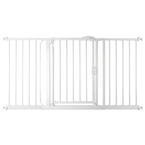 Safetots Druckmontage Selbstschließendes Treppengitter, 147 cm - 154 cm, Weiß, Automatisch schließendes Babygitter, Sicherheitsbarriere für Kleinkinder, Einfache Installation Safetots Druckmontage Selbstschließendes Treppengitter, 147 cm - 154 cm, Weiß, Automatisch schließendes Babygitter, Sicherheitsbarriere für Kleinkinder, Einfache Installation von Safetots