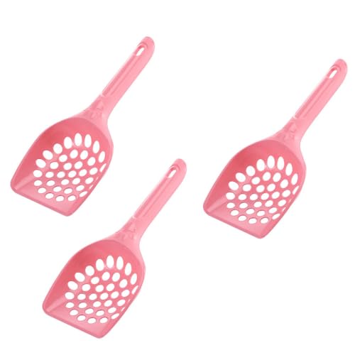 Katzentoilettenschaufel, 3 Stück, groß, Kunststoff, mit ergonomischem Griff, Haustierstreuschaufel für Katzensand, Toilette, Reinigung, Rosa Katzentoilettenschaufel, 3 Stück, groß, Kunststoff, mit ergonomischem Griff, Haustierstreuschaufel für Katzensand, Toilette, Reinigung, Rosa von SagaSave