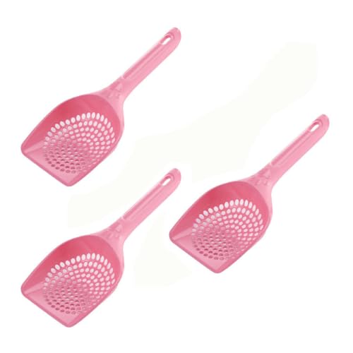Katzentoilettenschaufel, 3 Stück, klein, Kunststoff, mit ergonomischem Griff, Haustierstreuschaufel für Katzensand, Toilette, Reinigung, Rosa Katzentoilettenschaufel, 3 Stück, klein, Kunststoff, mit ergonomischem Griff, Haustierstreuschaufel für Katzensand, Toilette, Reinigung, Rosa von SagaSave